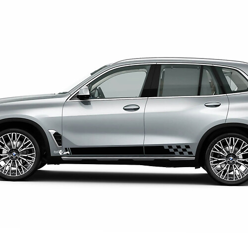 Checkered Stripes for BMW X5 G05 Side Doors Vinyl Decal Sticker

