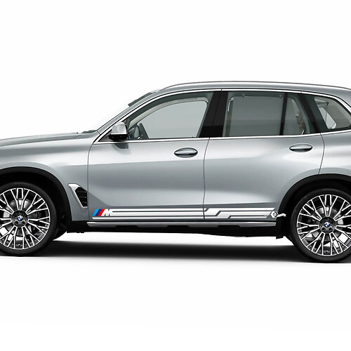 M Logo Stripes for BMW X5 G05 Side Doors Vinyl Decal Sticker
