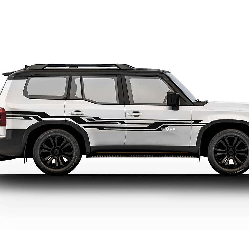 Abstract Side Doors Stripe Decal Kit for 2024 Toyota Land Cruiser Prado_1