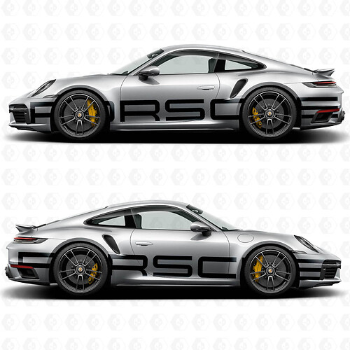 Porsche 911 Huge Side Logo Decal Sticker
 1