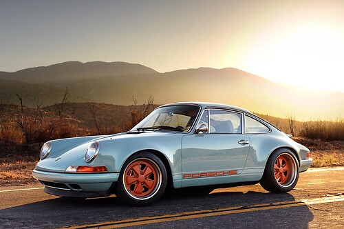 Porsche 911 Two Tone Classic Side Stripes Logo Sticker Decal Singer Style

