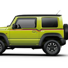 Pair Suzuki JIMNY Side Doors Stripe Lines graphics decal Lines sticker 3 Colors
 3