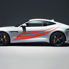 2x Jaguar F-Type R Side Racing Graphics Doors Side Secal Vinyl Sticker
 3