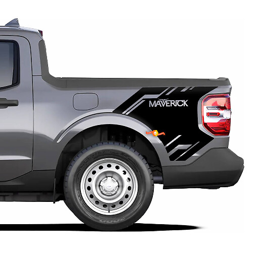 Pair Side Bed Ford Maverick 2022-up Vinyl Logo Decals Stickers Graphic
