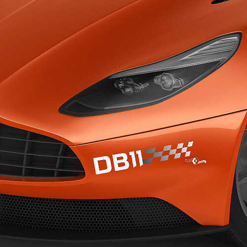 Pair Aston Martin DB11 Front Bumper Vinyl Decals Stickers 2 Colors - Gradient
