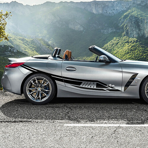 Side Door Tribal M Logo BMW Z4 Vinyl Decal Sticker
