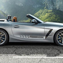 Side Door Checkered Stripes with M Logo BMW Z4 Vinyl Decal Sticker
 3