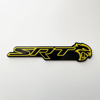 SRT 3D Badge Black vs Yellow Fender Badges Emblem
 1