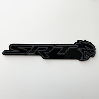 SRT 3D Badge Black vs Grey Fender Badges Emblem
 1