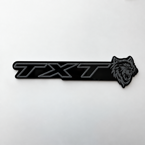 SRT Style Black Grey Custom TXT Cat 3D Fender Badge