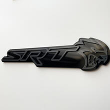 SRT 3D Badge Black vs Grey Fender Badges Emblem
 3