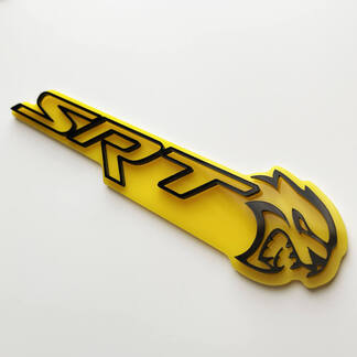 SRT 3D Badge Yellow vs Black Fender Badges Emblem
