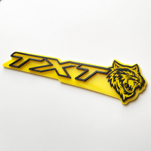 SRT Style Yellow Grey Custom TXT Cat 3D Fender Badge_3