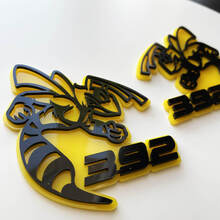 Hornet Bee 392 3D Badge Yellow vs Black Fender Badges Emblem
 3