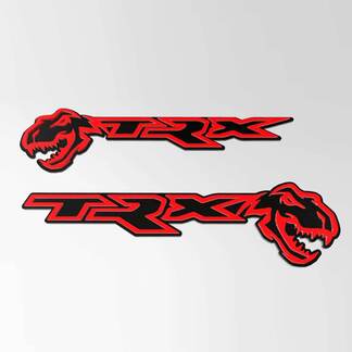 TRX 3D Badge Black vs Red Fender Badge Emblem
 1