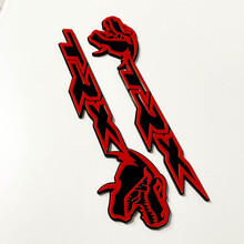 TRX 3D Badge Black vs Red Fender Badge Emblem 2
 4