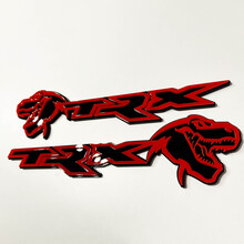 TRX 3D Badge Black vs Red Fender Badge Emblem 2
 6
