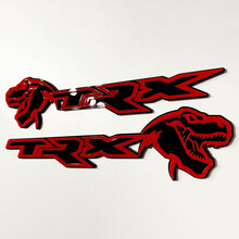 TRX 3D Badge Black vs Red Fender Badge Emblem 2
 7