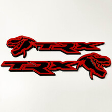 TRX 3D Badge Black vs Red Fender Badge Emblem 2
 8