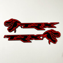 TRX 3D Badge Black vs Red Fender Badge Emblem 2
 9