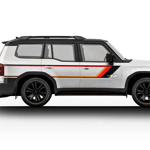 Toyota Land Cruiser Vintage Side Door Stripes Sticker Decal Kit – Custom Vinyl Graphics
 1