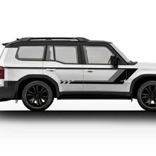 Toyota Land Cruiser Vintage Side Doors Checkered Stripes Stickers Decals Vinyl Graphic Stickers Decals Kit
 2