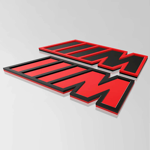 M Style 3D Fender Badge Emblem for BMW Models 