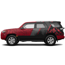 Mountains Topographic Map Contour Retro TRD Vintage Stripes Stickers Decals - Custom Graphics Wrap for Toyota 4Runner TRD
 2