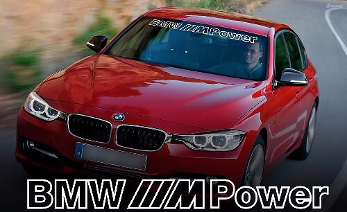 BMW M Power outline WINDSHIELD BANNER Window decal sticker for M3 4 5 6 e46 e36
