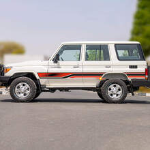 Kit de calcomanías con gráficos de rayas laterales retro 2 para Toyota Land Cruiser GRJ76 2