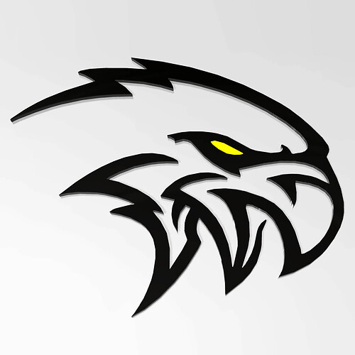 SRT Trackhawk with Yellow Eye 3D Badge - Custom Fender Emblem for Jeep Grand Cherokee Trackhawk
