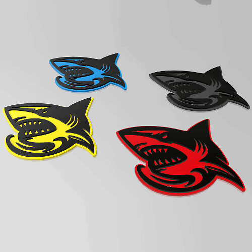 Shark Hellshark 3D Badge Guardabarros Insignias Emblema 2