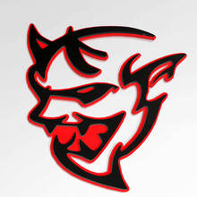 Dodge Demon 3D Badge Fender Badges Emblem Red vs Black 2
 2