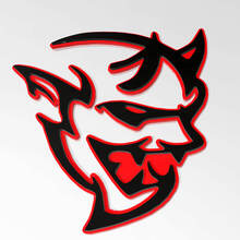 Dodge Demon 3D Badge Fender Badges Emblem Red vs Black 2
 3
