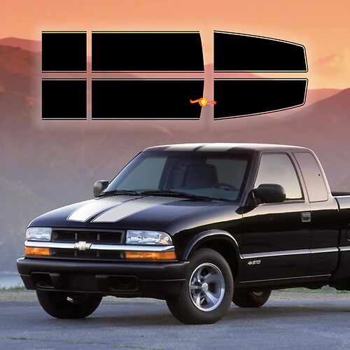 1994-04 Chevy Chevrolet S10 Extended Cab Stripe Decal Sticker Kit
