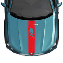 BMW X5 G05 Hood Custom Stripe Sticker Decal - Vinyl Graphics for a Sleek, Sporty Look
 3