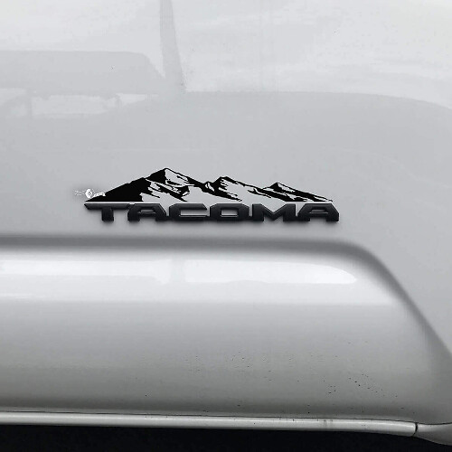 Mountain Range Over Badge Vinyl Decal for Toyota Tacoma