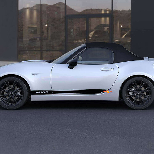Jeu de 2 Autocollants Vinyle Bande Latérale de Porte pour Mazda MX-5 Miata