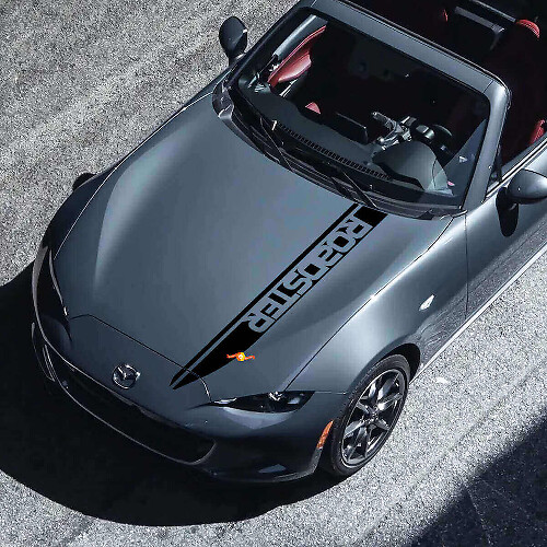 Roadster Lettering Stripe Bonnet Decal Vinyl Sticker For Mazda MX-5 Miata