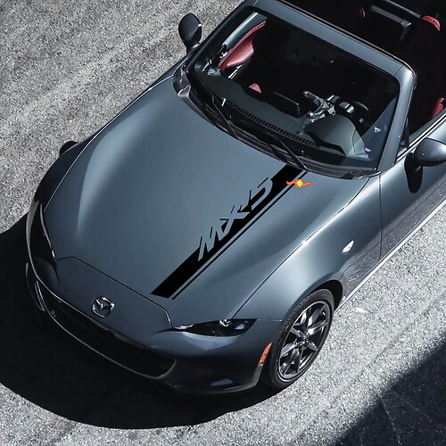 Mazda MX-5 Miata Hood Roadster Stripe Decal Sticker - Custom Vinyl Sticker
