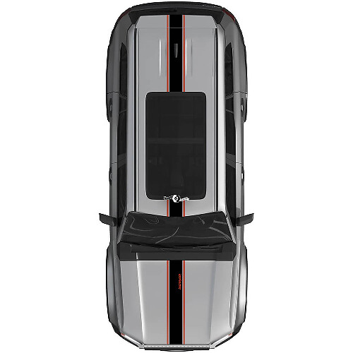 Toyota Land Cruiser Prado Hood and Sides Stripes Sport Style Decals Sticker - Vinyl Graphic Kit 2
