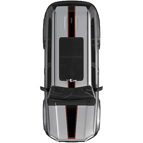 Toyota Land Cruiser Prado Hood and Roof Stripes Rally Decals Sticker - Vinyl Graphic Kit 2
