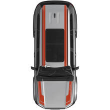 Toyota Land Cruiser Prado Hood and Roof Dual Stripes Rally Decals Sticker - Vinyl Graphic Kit 2
 2