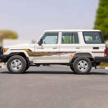 Lettering Retro Side Classic Stripes Sticker Graphics Decal Kit for Toyota LandCruiser 2
