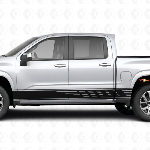 Staggered Slot Door & Rocker Panel Vinyl Stripes for Chevrolet Silverado 1500 Next Generation 2027_1