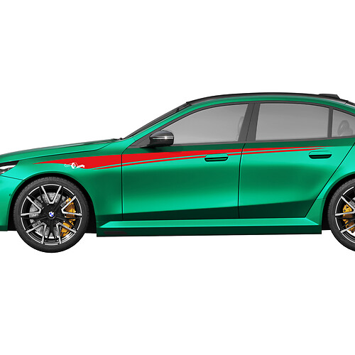 Side Up Doors Stripes Decal Kit for BMW 5 Series G60 M5 G90 - SupDec Graphix Vinyl Stickers
