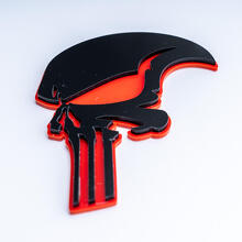 Punisher-Style Skull 3D Fender Badge Emblem_5