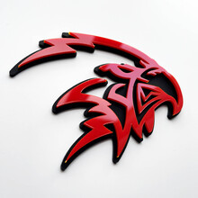 Custom 3D Trackhawk Hellhawk Badge - Fender Emblem for Jeep Trackhawk
 2