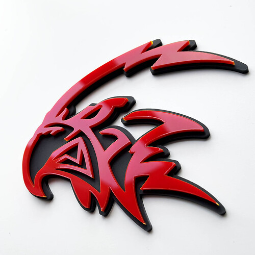 Custom 3D Trackhawk Hellhawk Badge - Fender Emblem for Jeep Trackhawk 2
