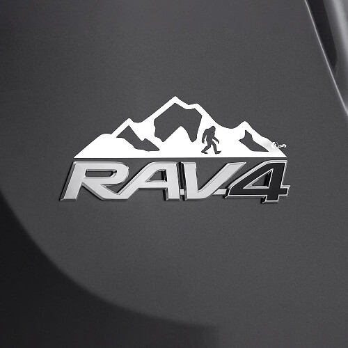 Bigfoot Mountain Rear Badge Vinyl Decal for Toyota RAV4
